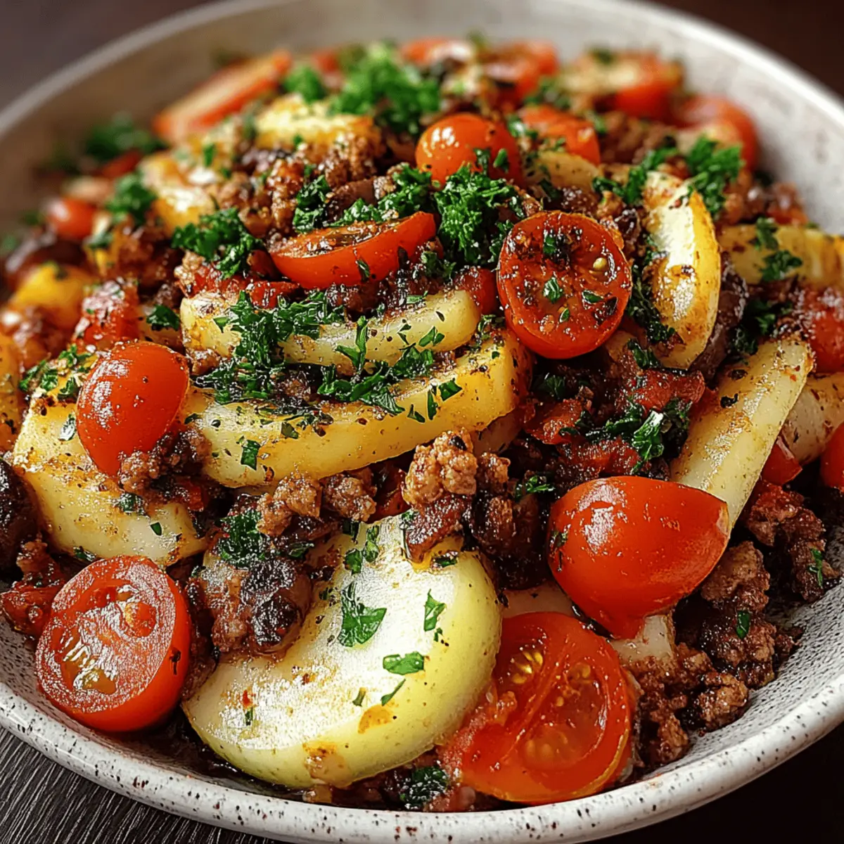 Mediterranean Ground Beef Stir Fry