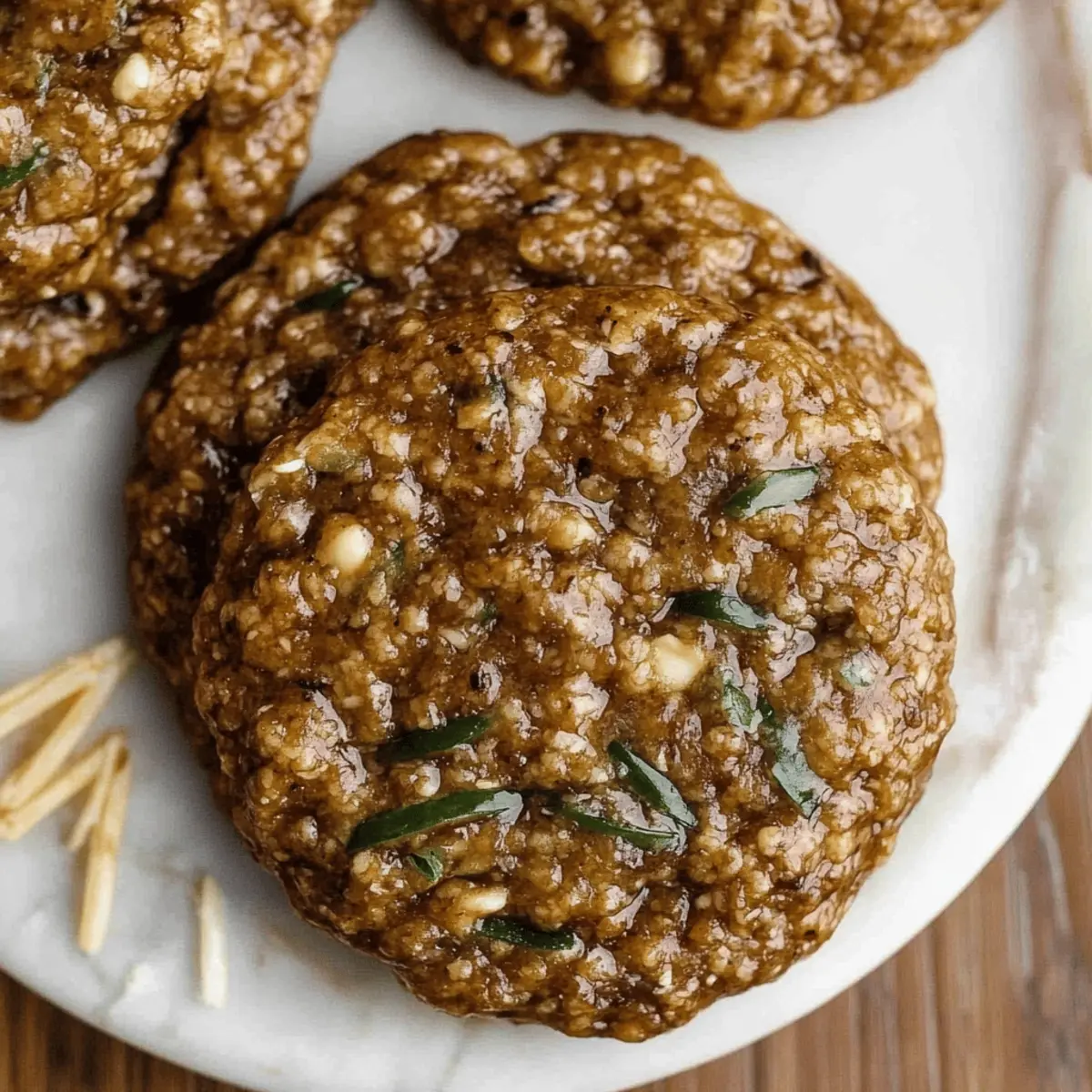 Healthy Zucchini Oatmeal Cookies