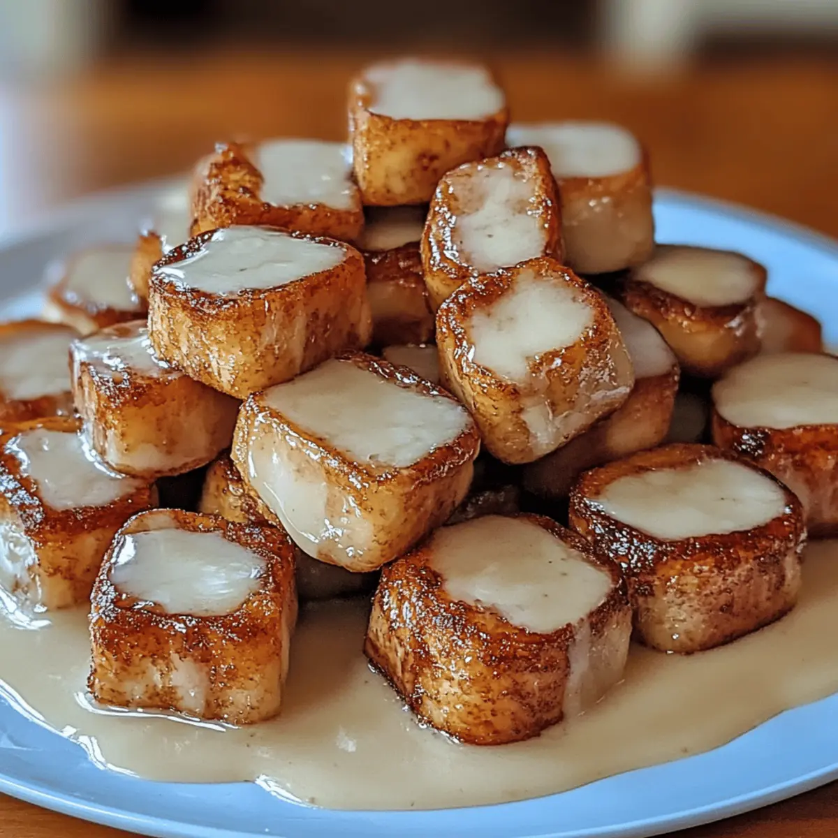 Cinnamon Roll French Toast Bites