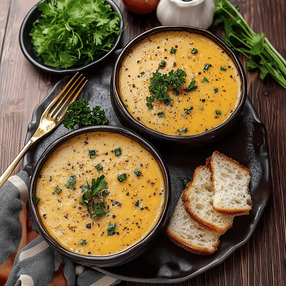 Hearty Cheddar Garlic Herb Potato Soup