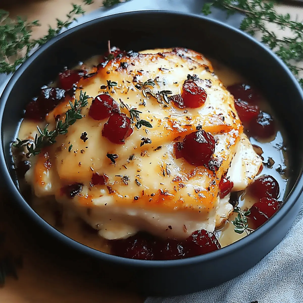 Cranberry Brie Stuffed Chicken