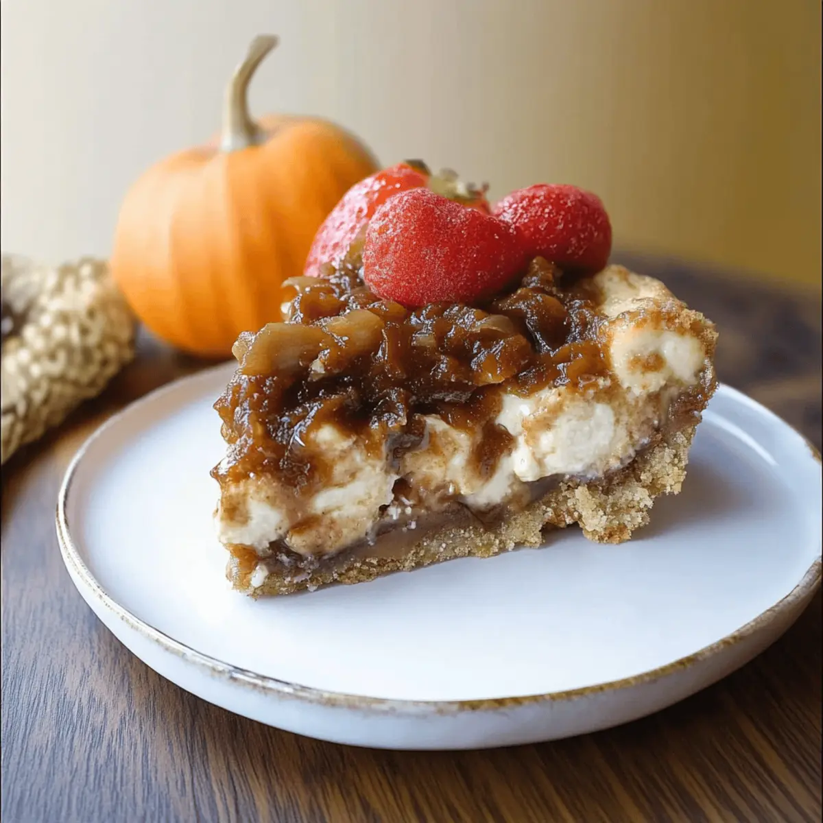 Caramel Apple Crumb Cheesecake