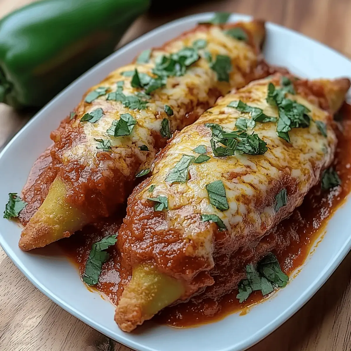 Cheesy Hatch Chile Rellenos