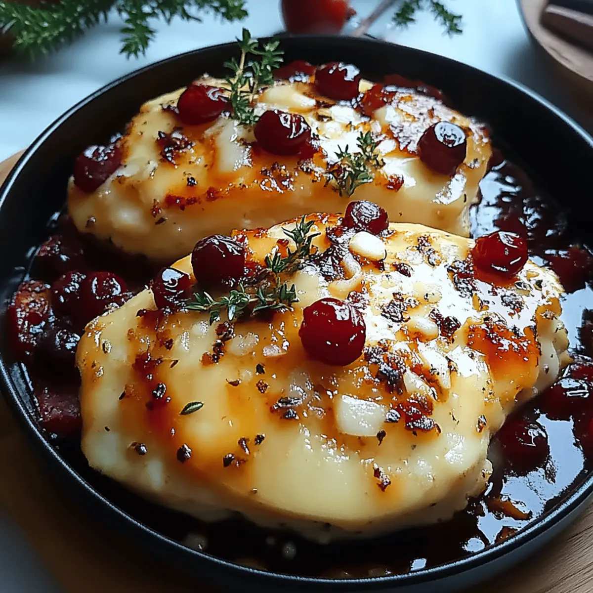Cranberry Brie Stuffed Chicken