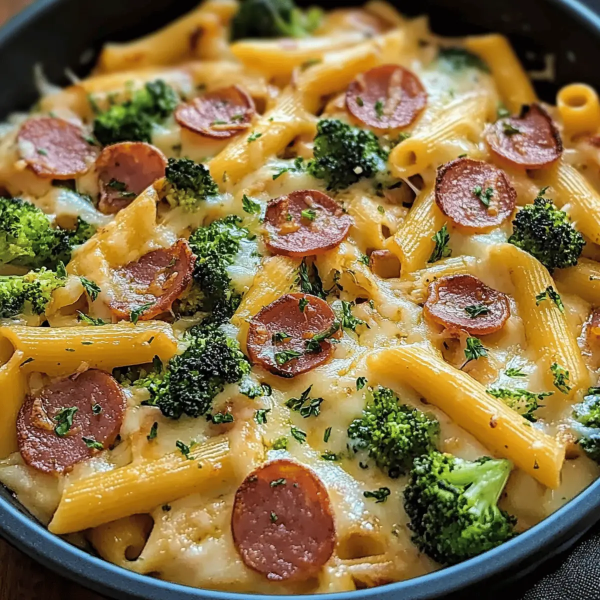 Creamy Kielbasa Broccoli Skillet