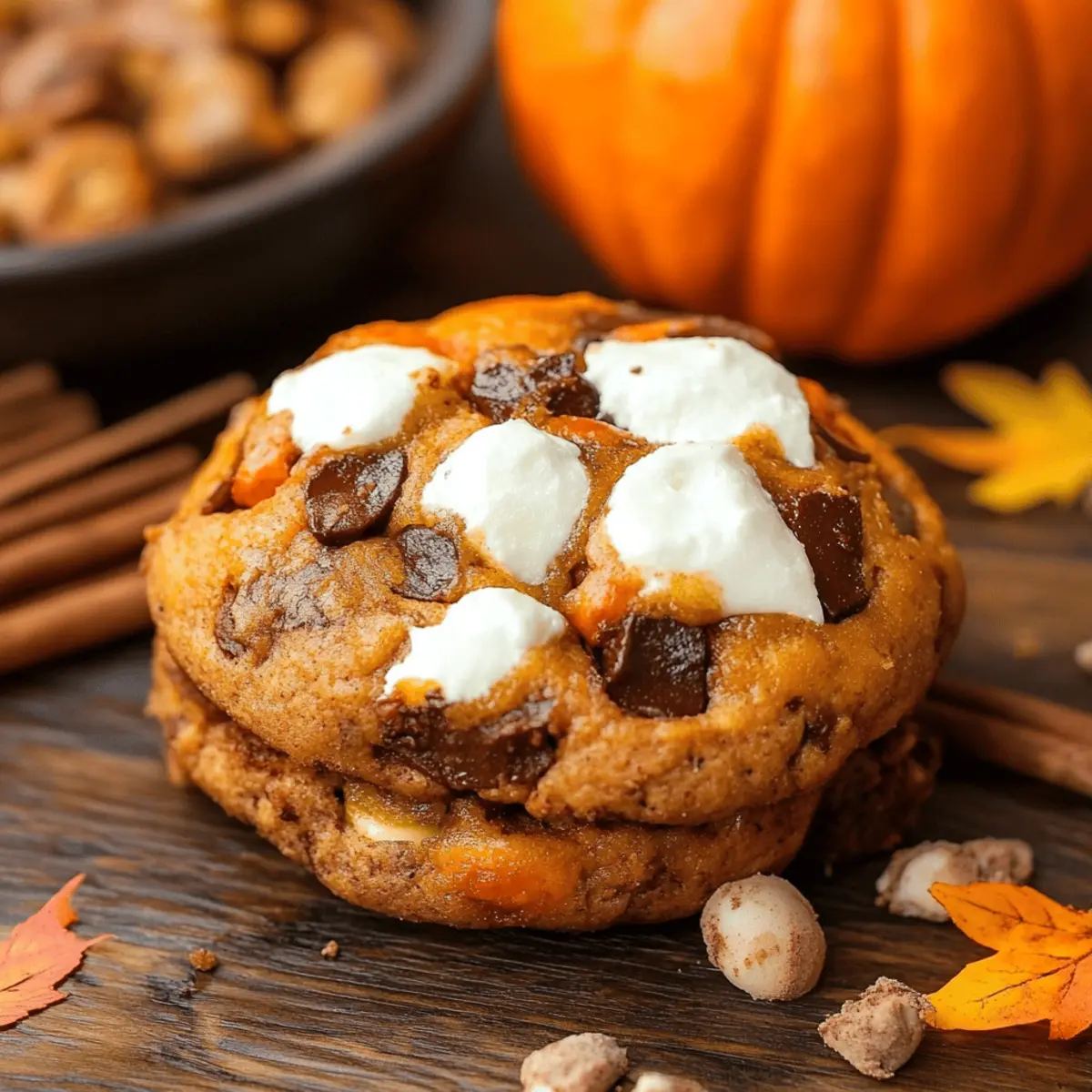Pumpkin S’mores Cookies