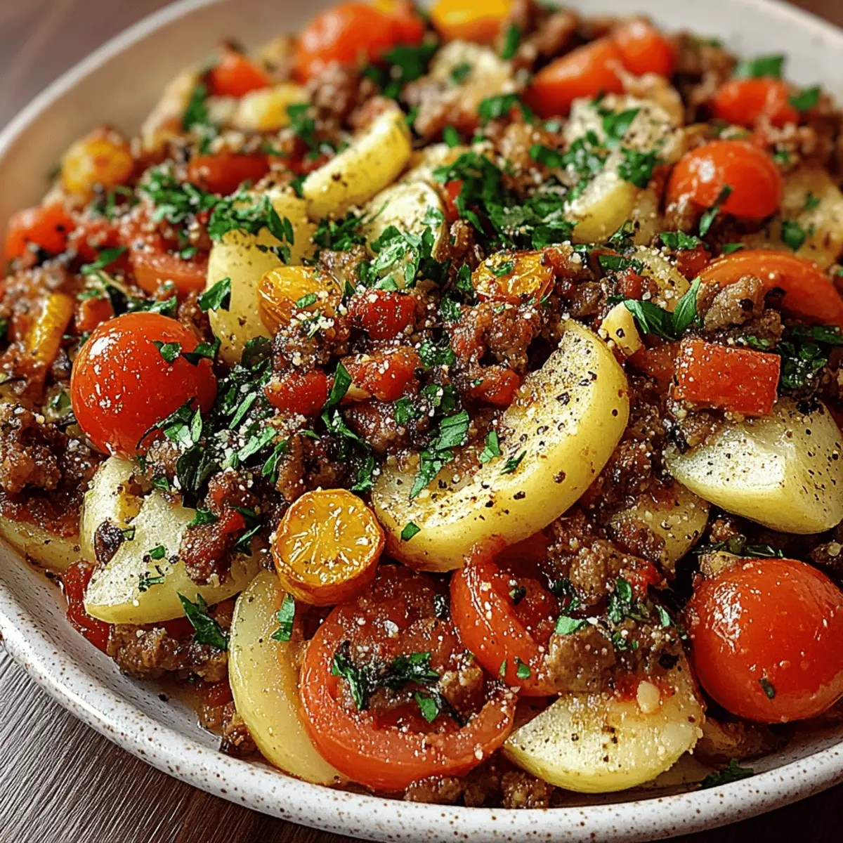 Mediterranean Ground Beef Stir Fry