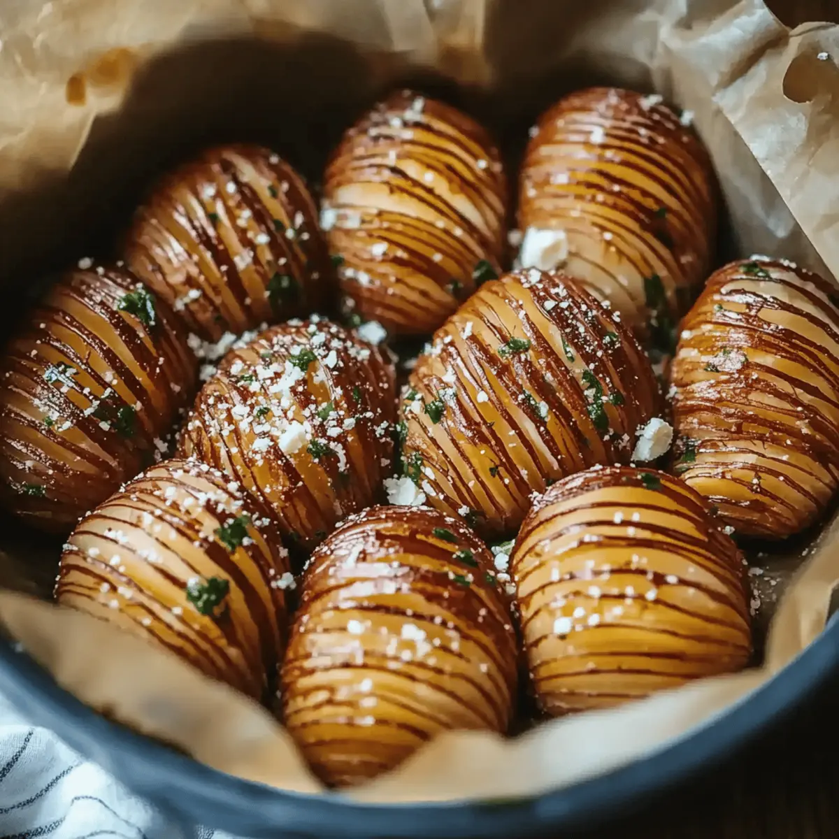 Salt & Pepper Mini Hasselback Potatoes