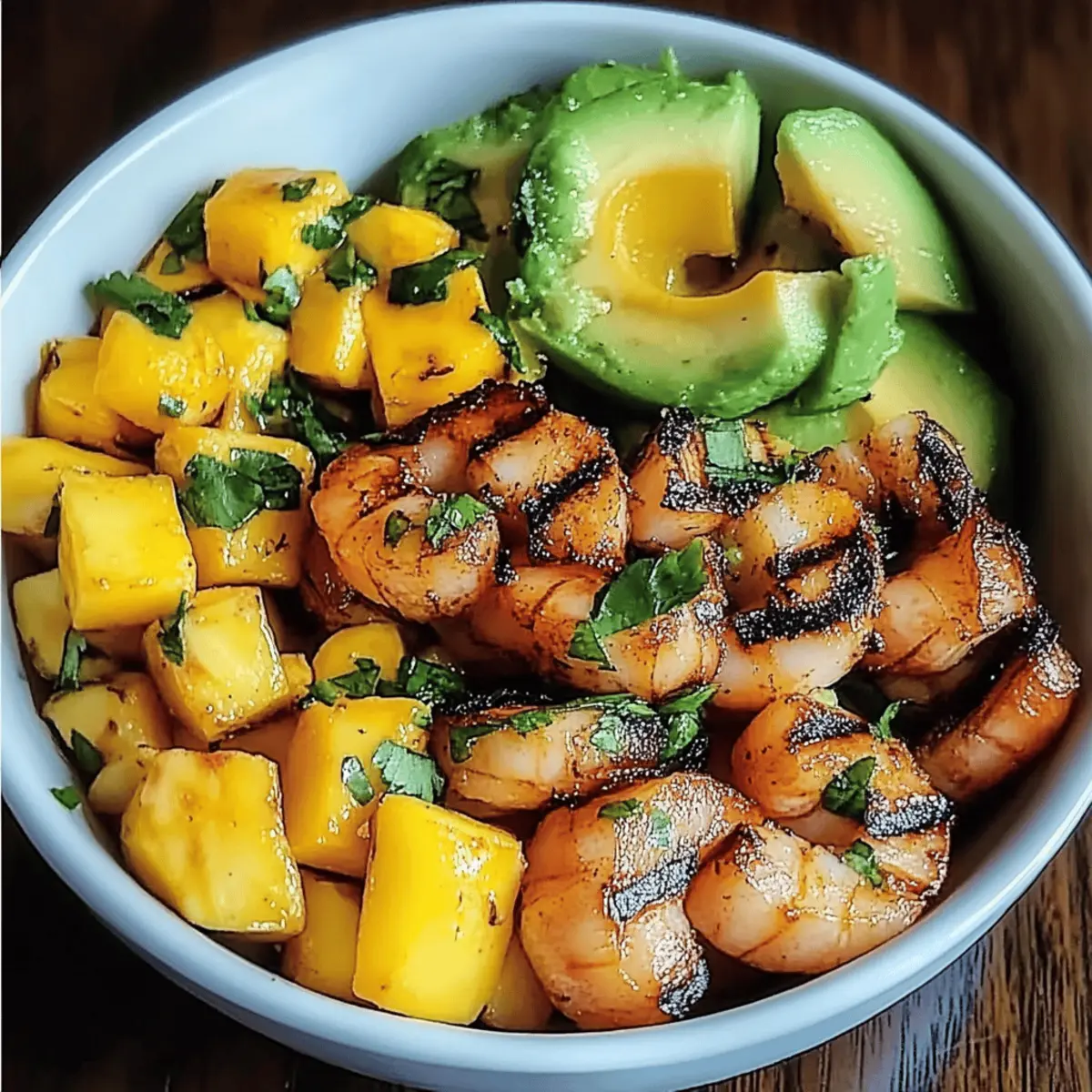 Shrimp Avocado Mango Bowls