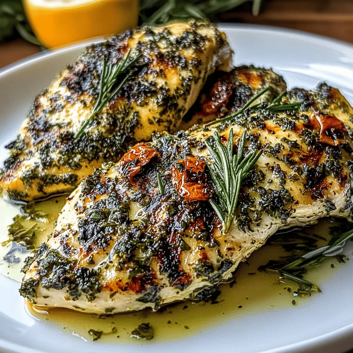 Mediterranean Herb Crusted Grilled Chicken
