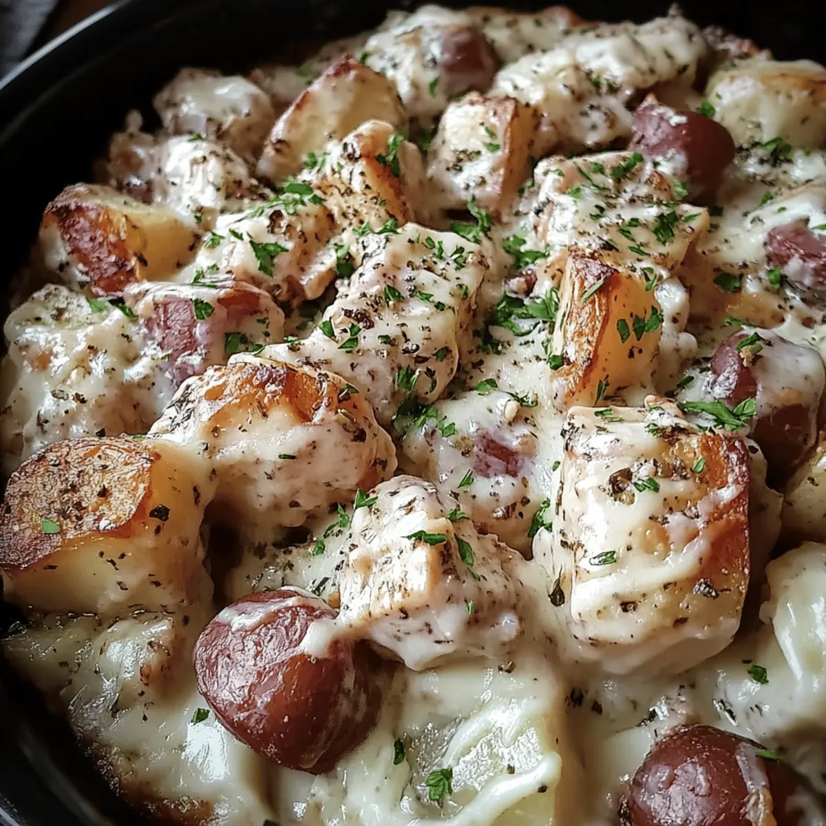 Crockpot Garlic Parmesan Chicken And Potatoes