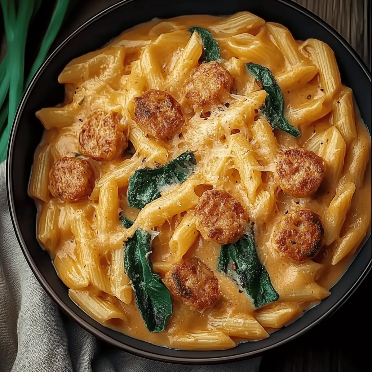 One Pot Creamy Cajun Sausage Pasta