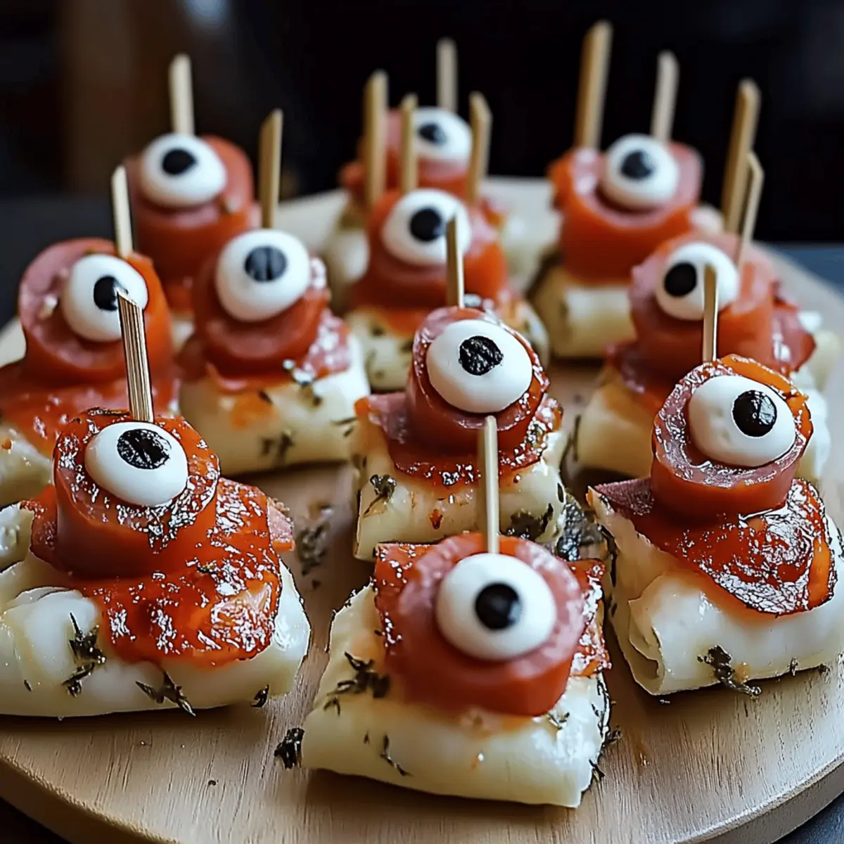 Salami Mozzarella Eyeballs