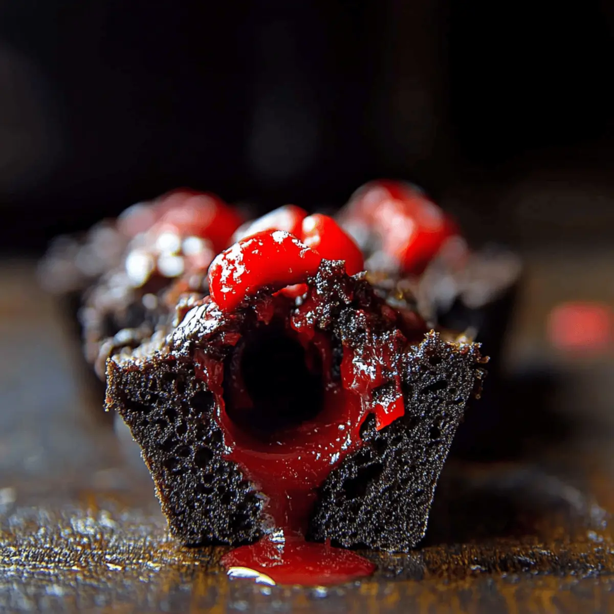 Bleeding Black Cupcakes