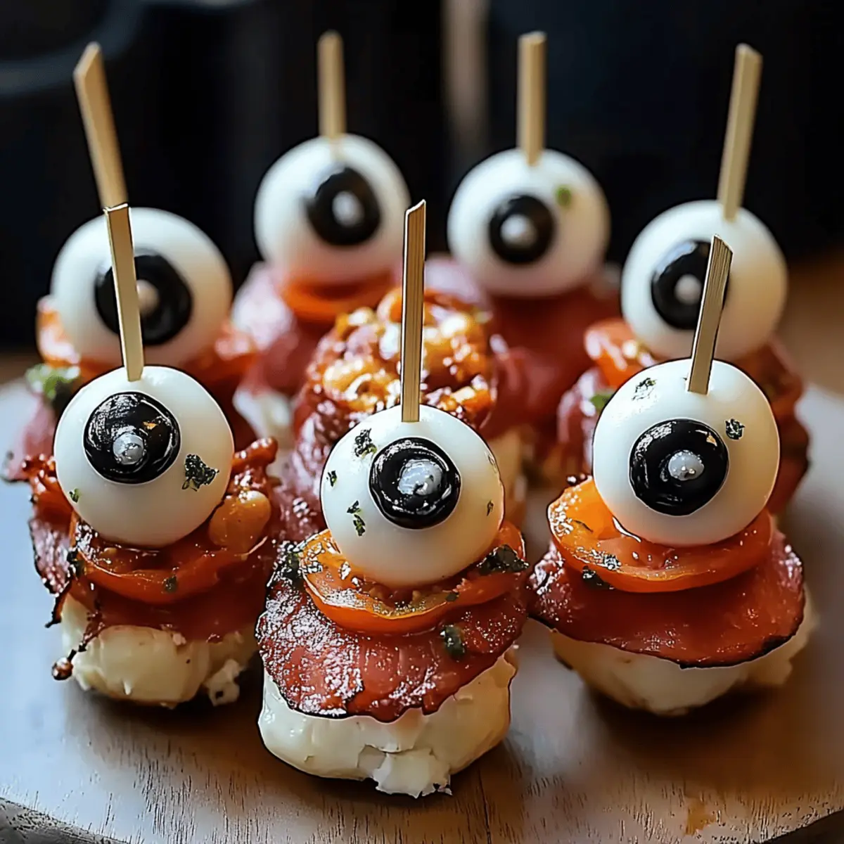 Salami Mozzarella Eyeballs