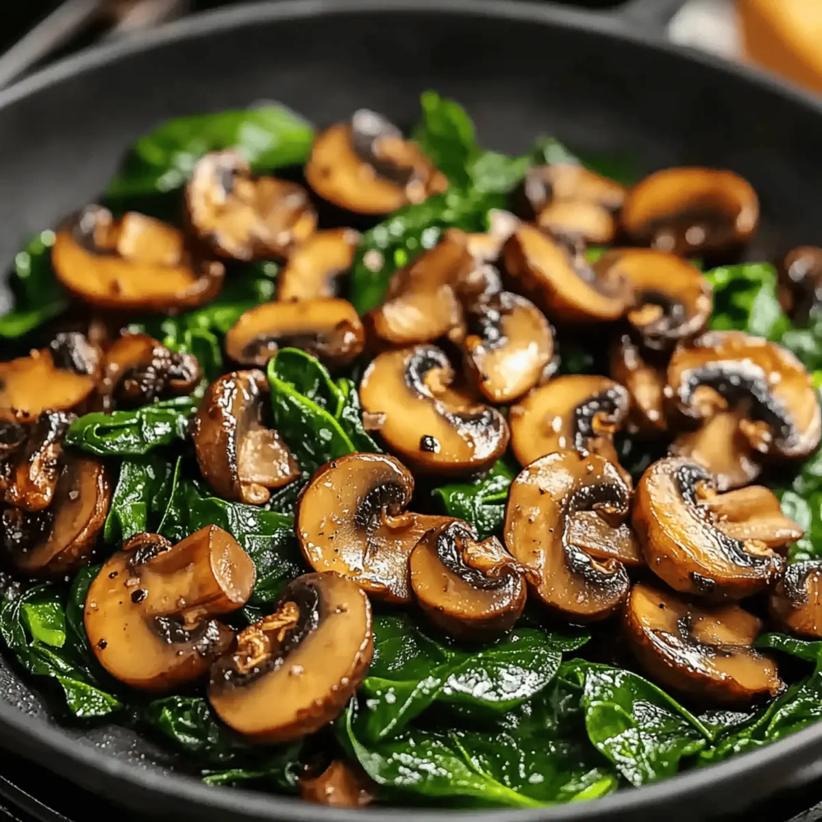 Sauteed Mushrooms with Spinach