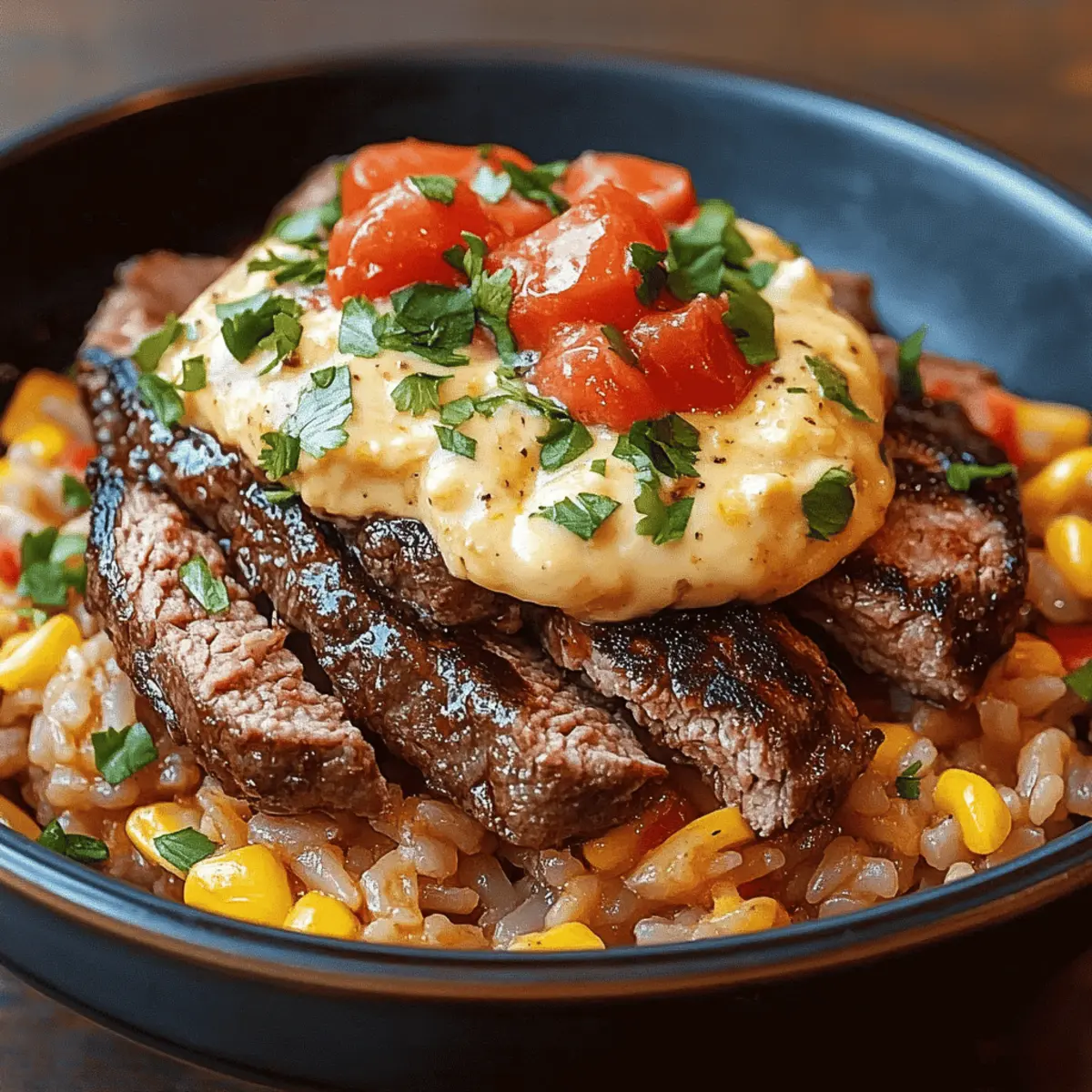 Steak Queso Rice
