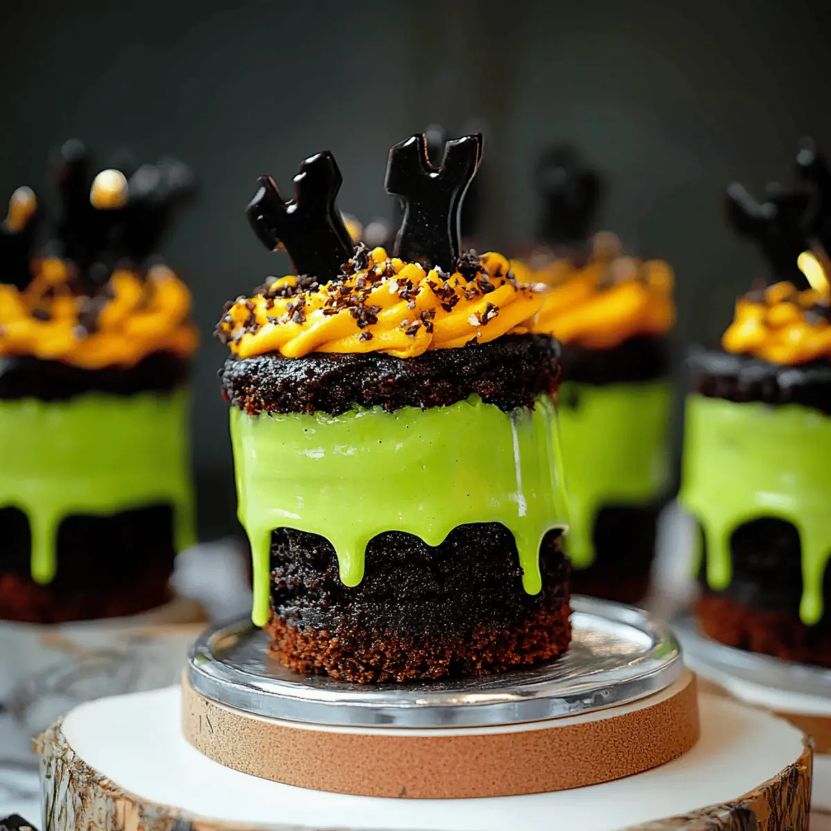Witches' Brew Halloween Cake Jars