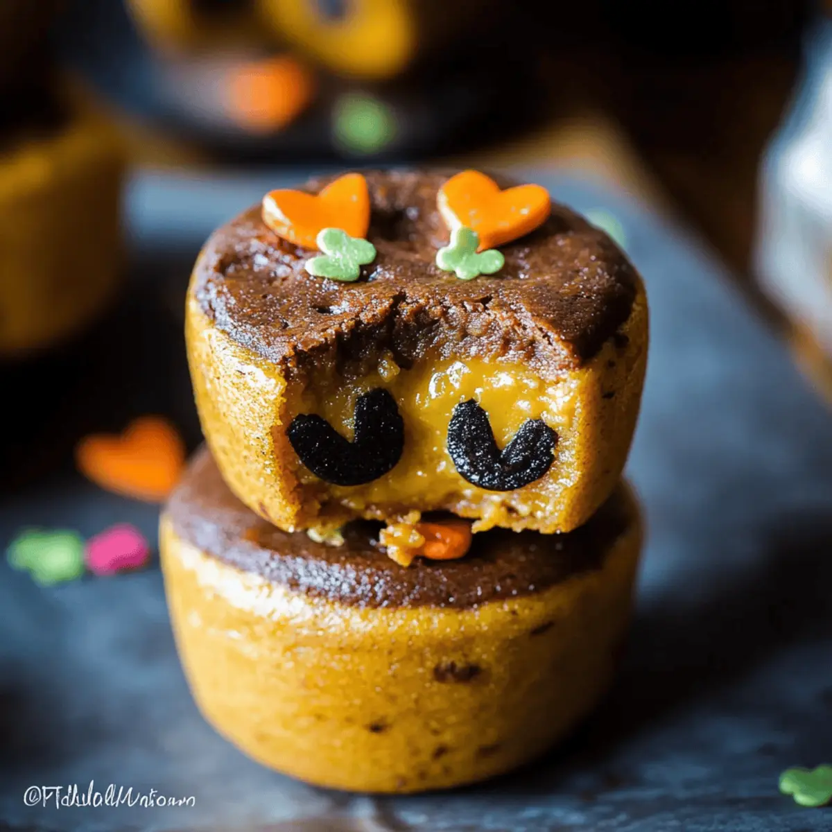 Mini Pumpkin Cheesecake Jack-O’-Lanterns