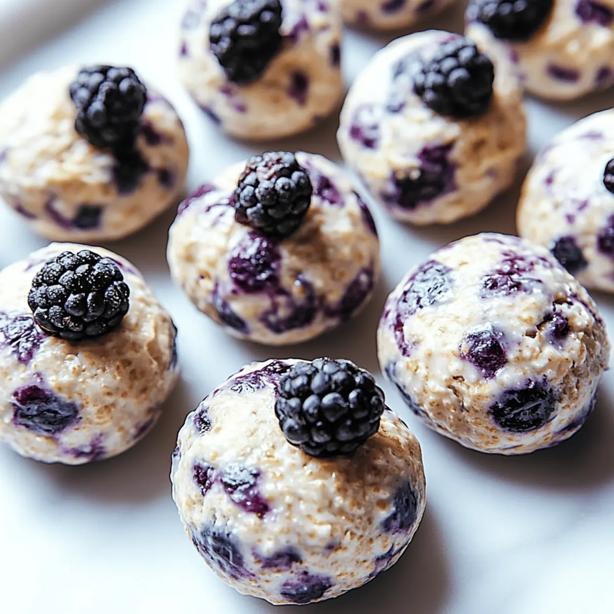 Blueberry Cheesecake Protein Bites