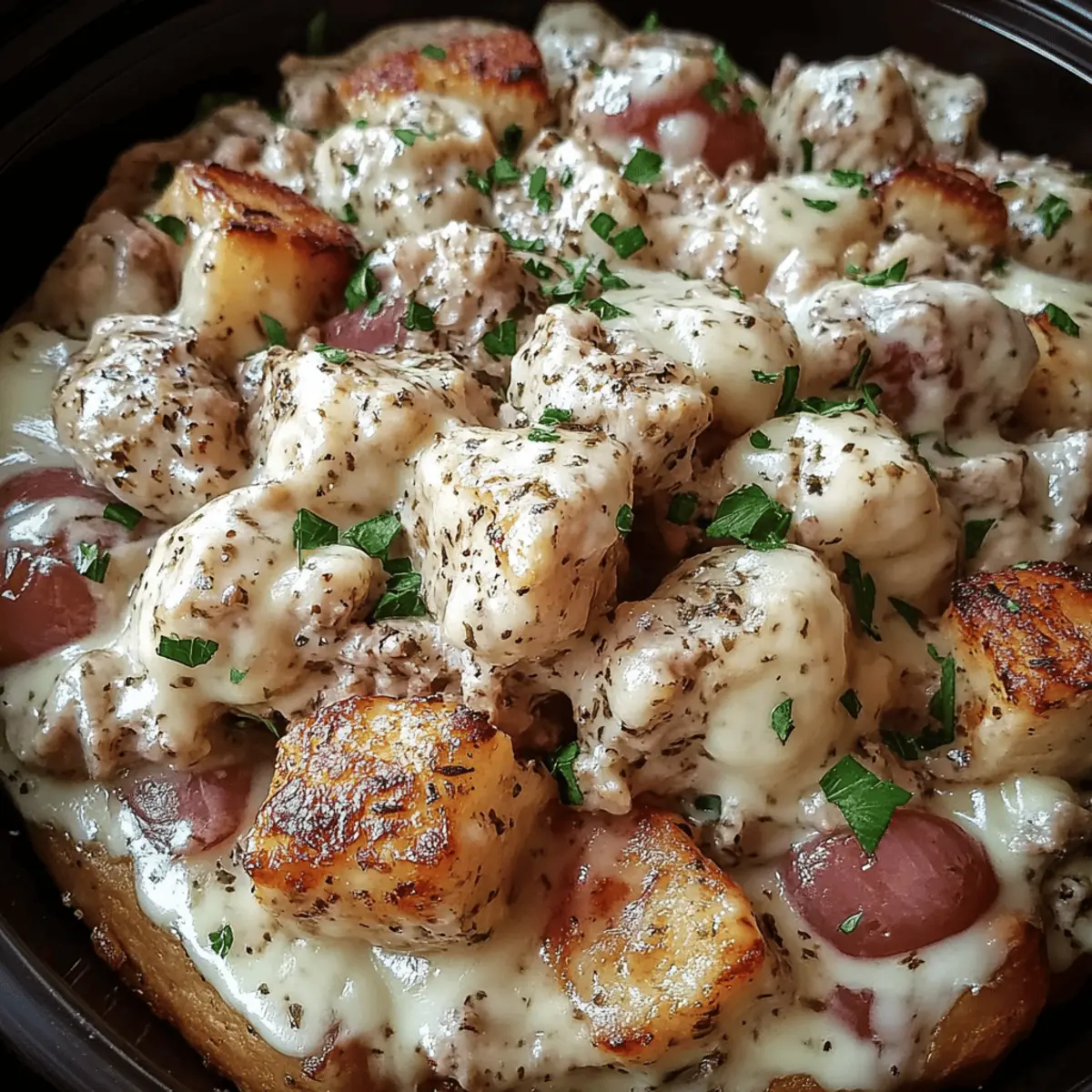 Crockpot Garlic Parmesan Chicken And Potatoes