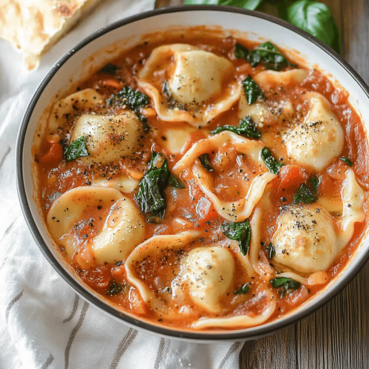 Creamy Tortellini Soup with Sausage