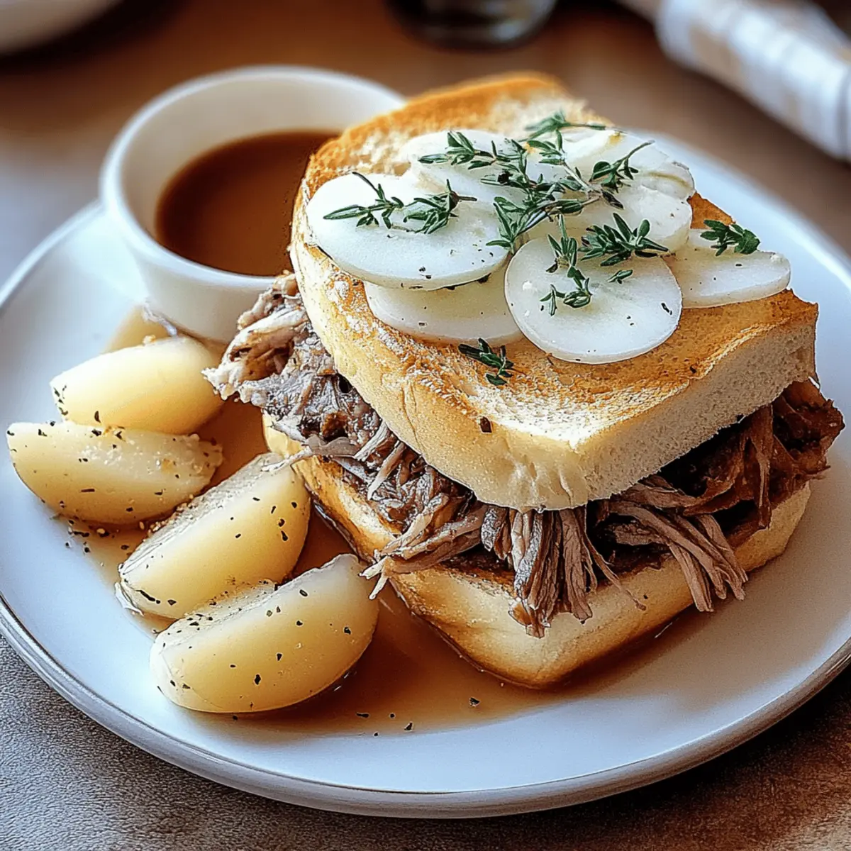 Savory Roasted French Dip Sandwich