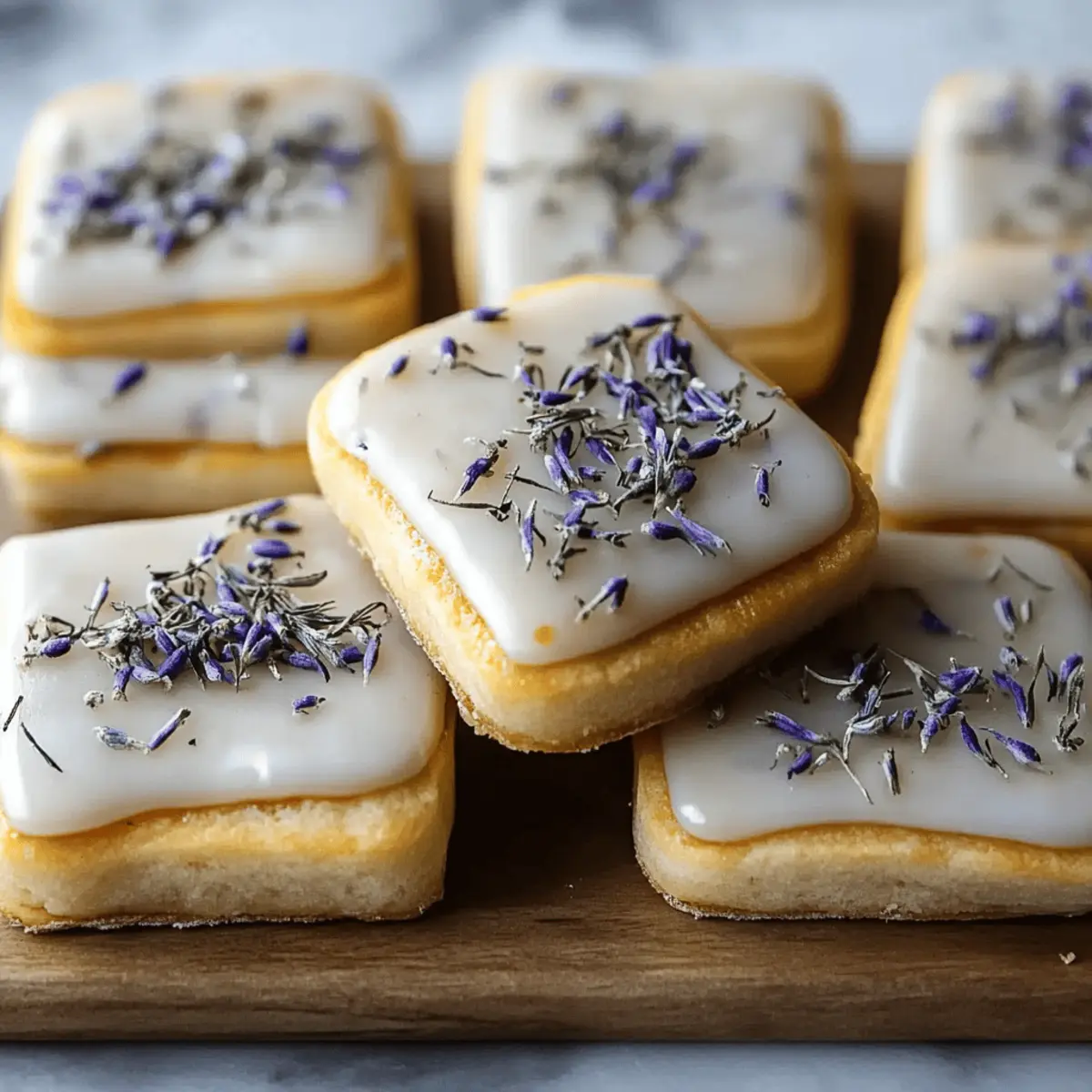 Iced Lemon Lavender Shortbread Cookies