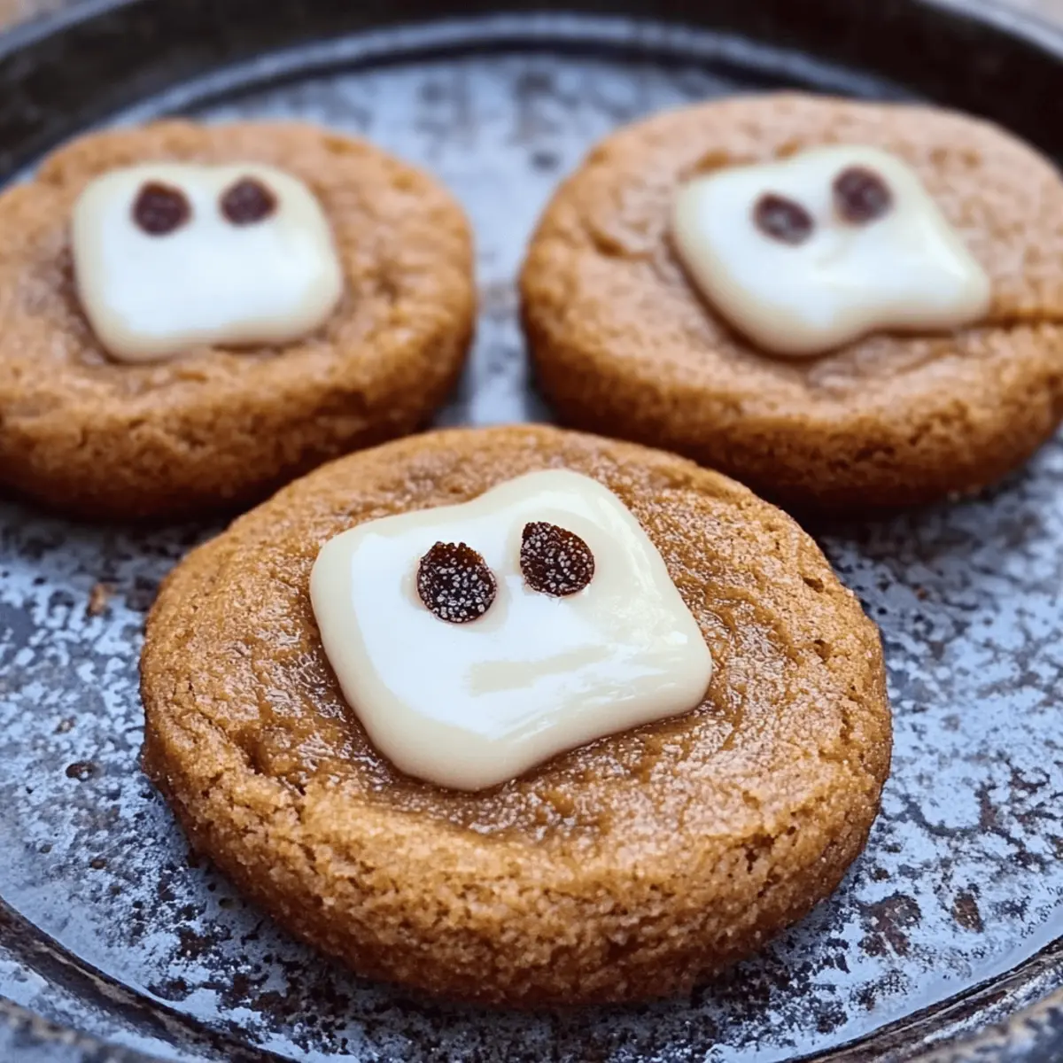 Spooky Ghost Brown Butter Pumpkin Cookies