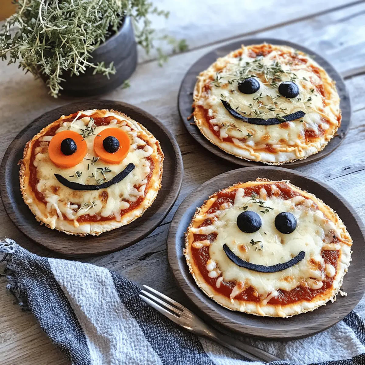 Halloween Mini Pizzas