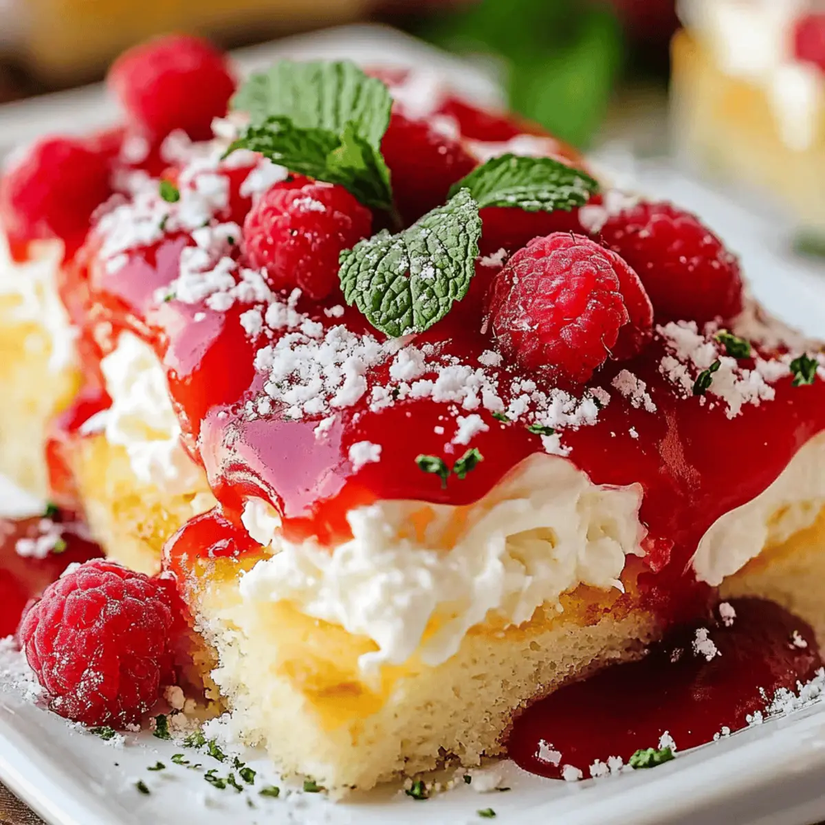 Raspberry Zinger Poke Cake