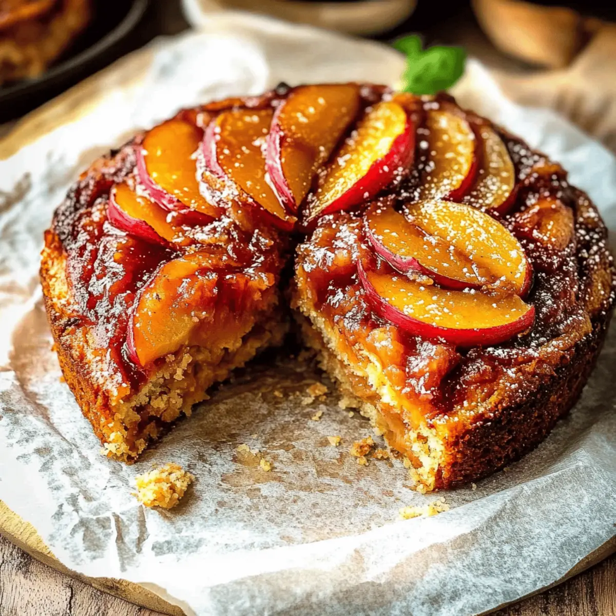 Bourbon Peach Upside Down Cake