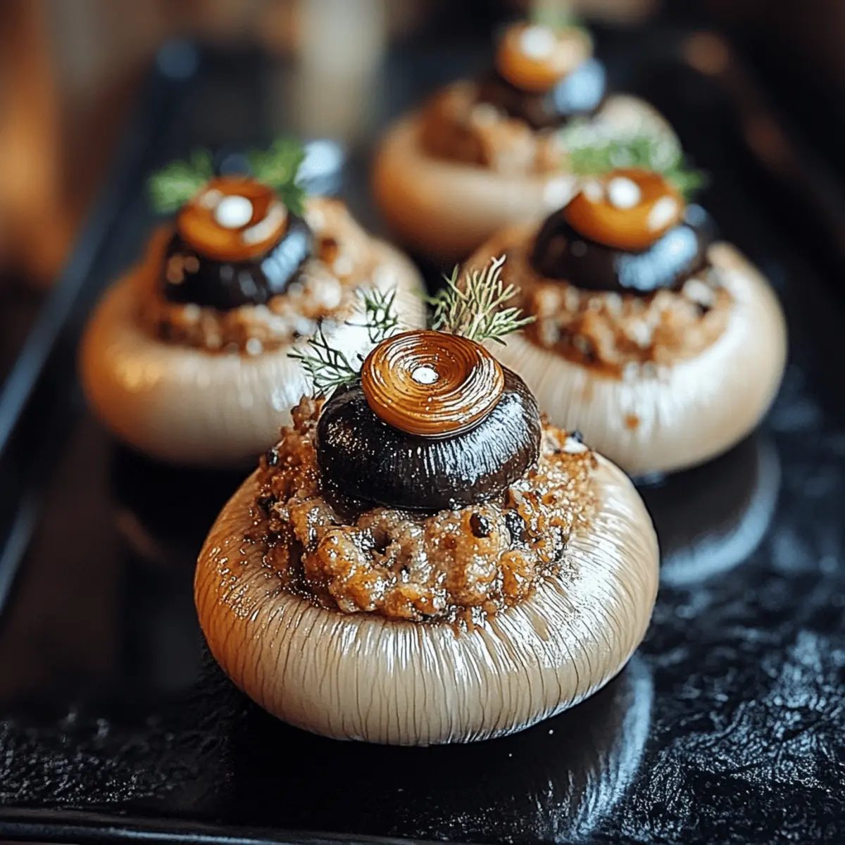 Stuffed Mushroom Eyeballs