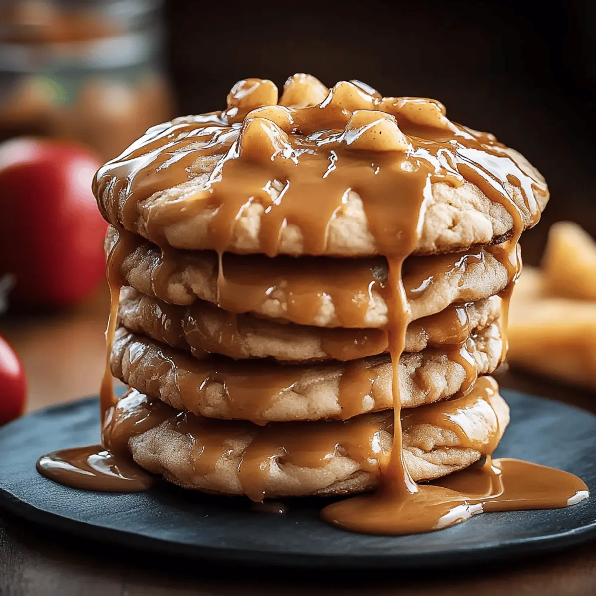 Caramel-Drizzled Apple Cinnamon Cookies