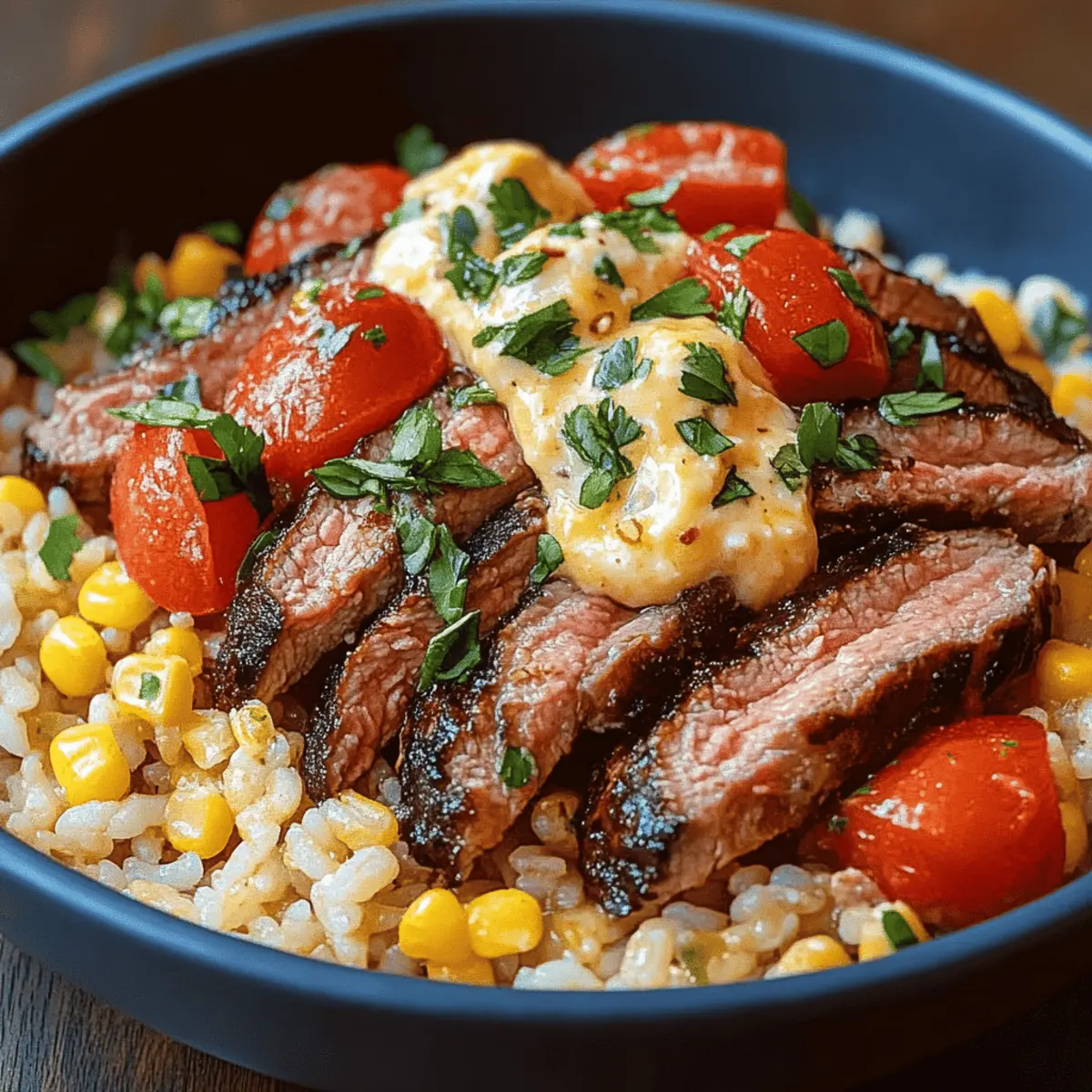 Steak Queso Rice