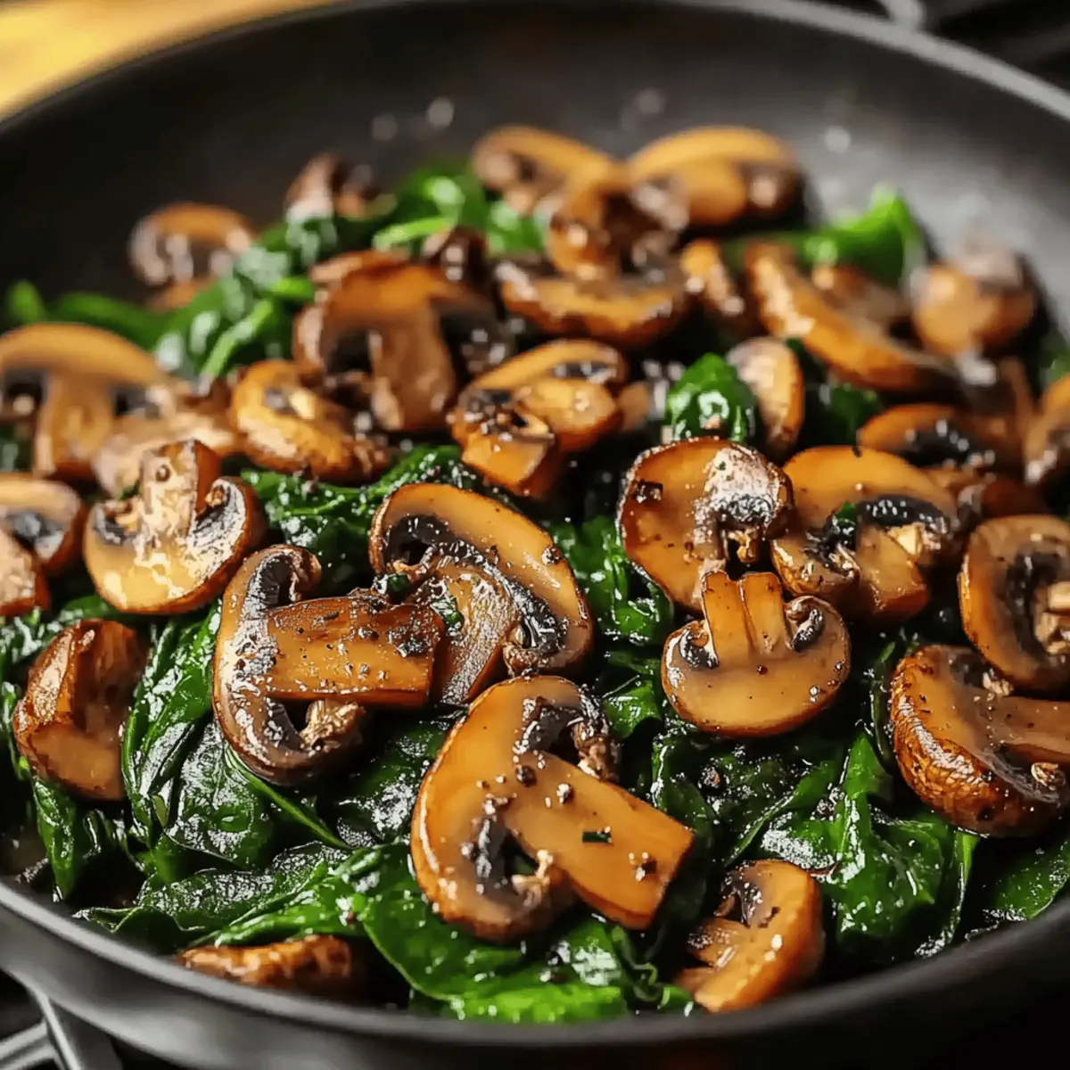 Sauteed Mushrooms with Spinach