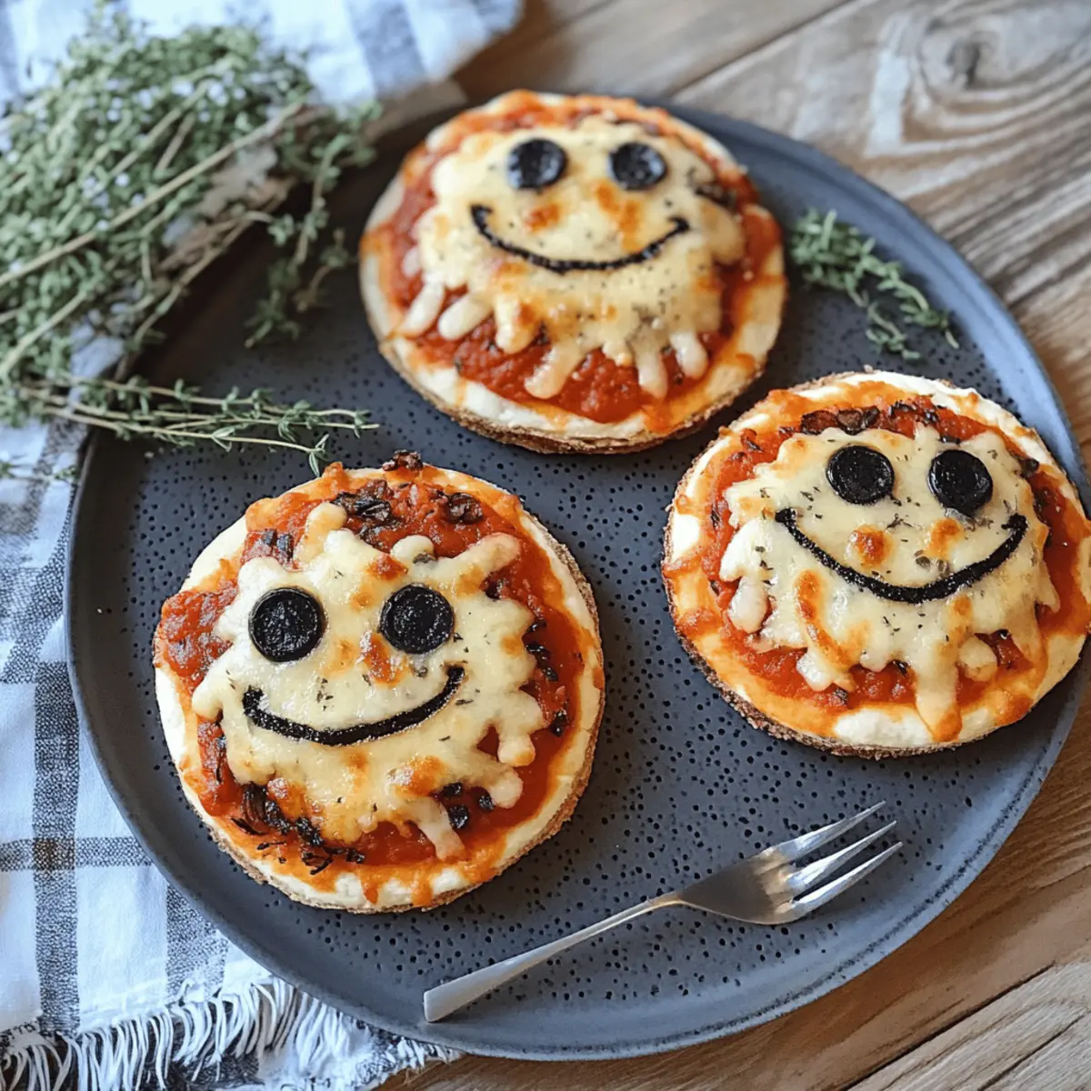 Halloween Mini Pizzas
