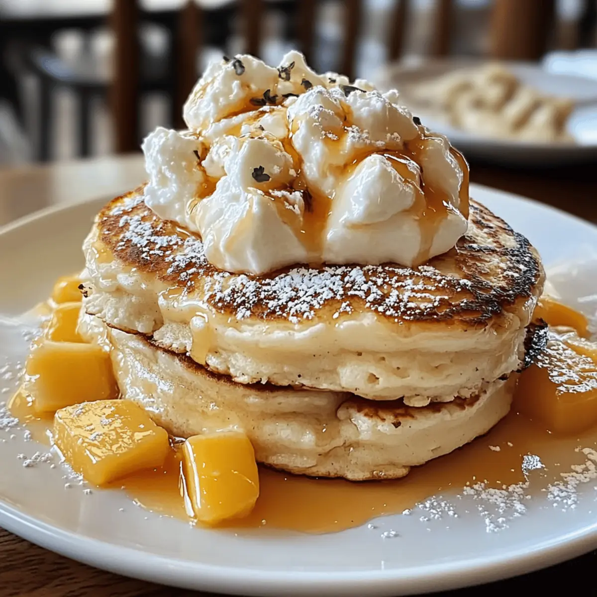Sweet Coconut Cream Pancakes