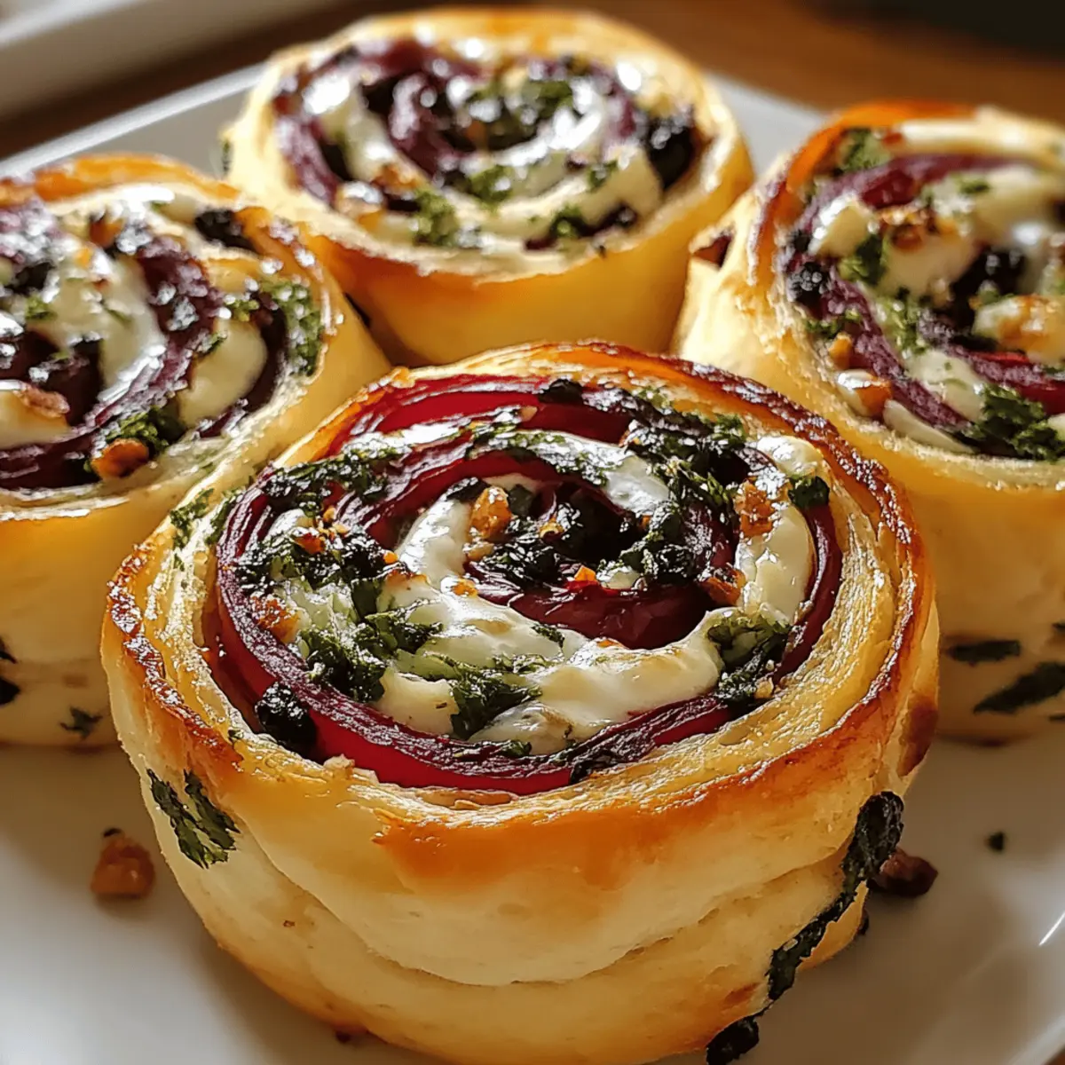 Cranberry Feta Pinwheels with Cream Cheese