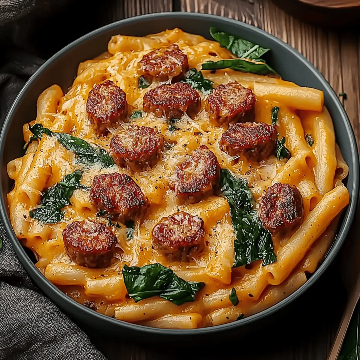 One Pot Creamy Cajun Sausage Pasta