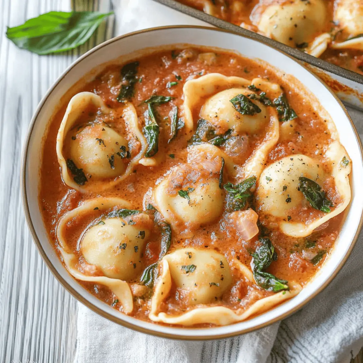 Creamy Tortellini Soup with Sausage