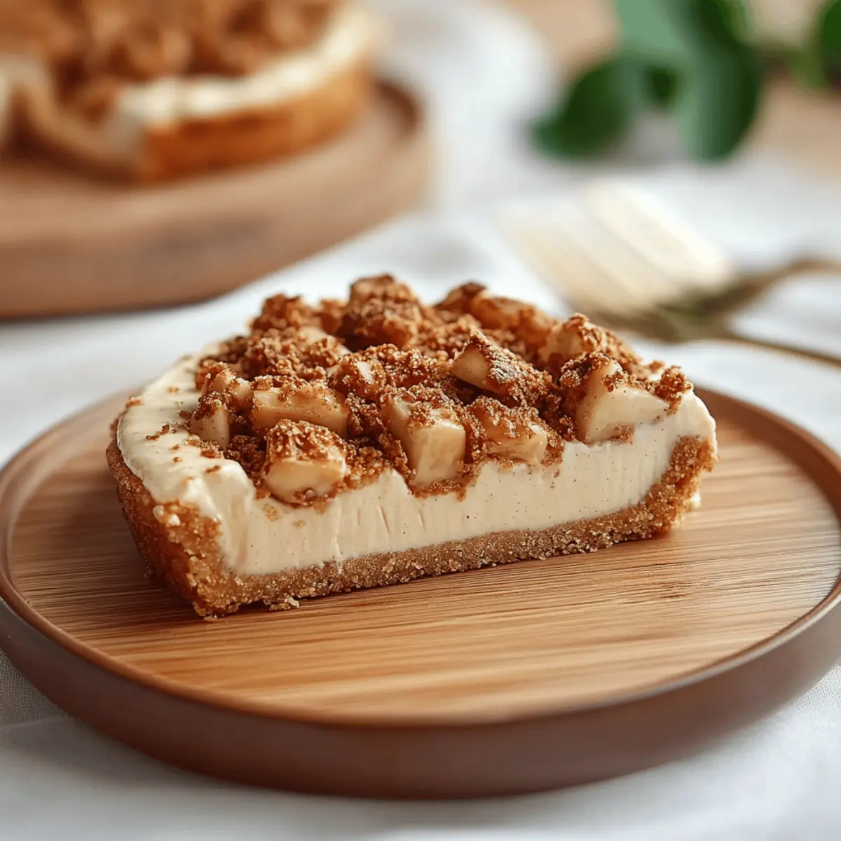 Vegan Apple Crumble Cheesecake