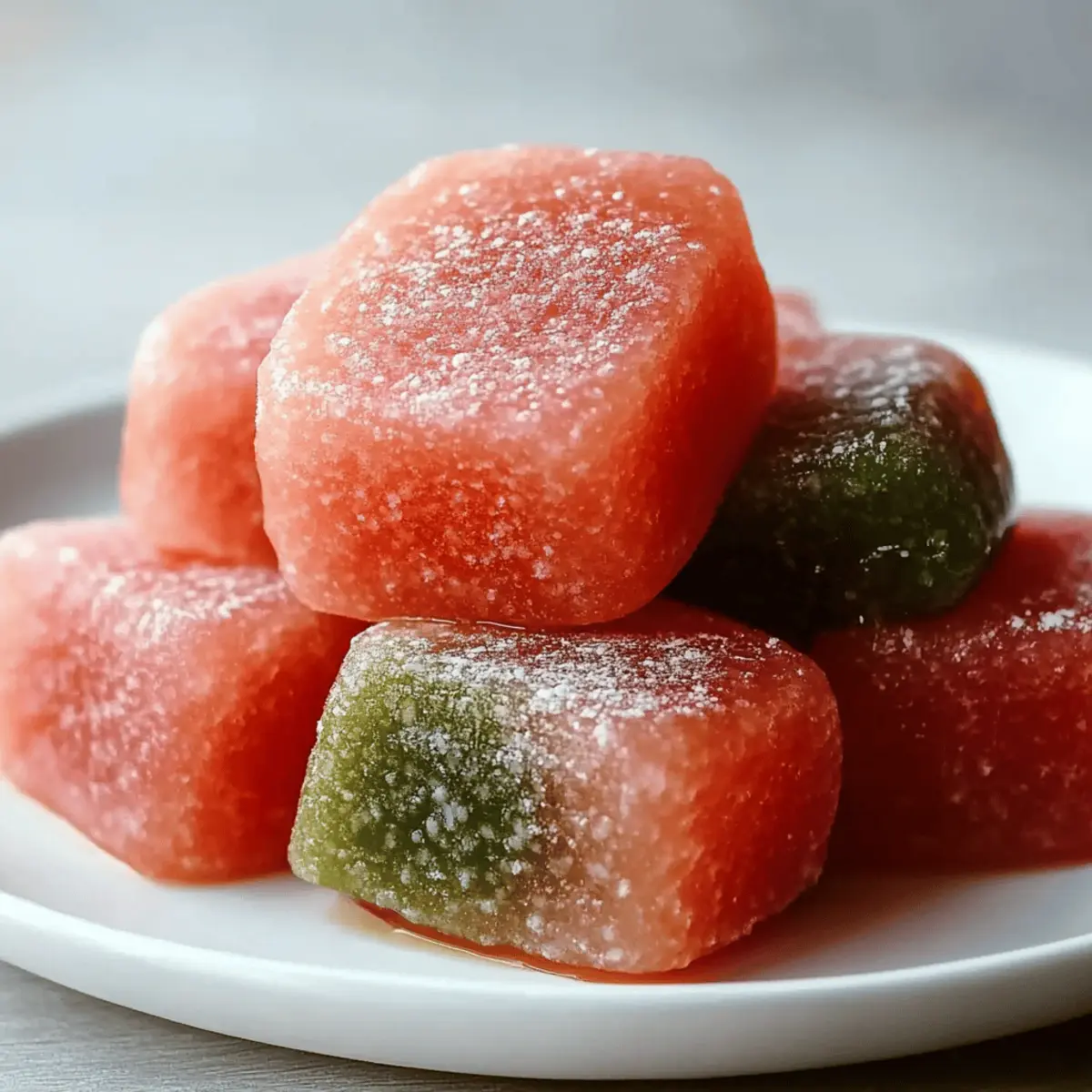 Watermelon Mochi