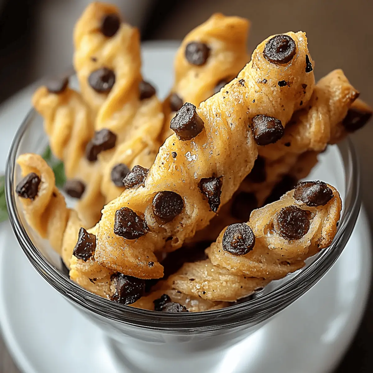Chocolate Chip Cookie Dough Twists