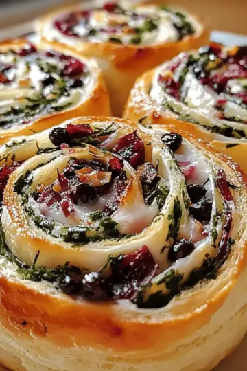 Cranberry Feta Pinwheels with Cream Cheese