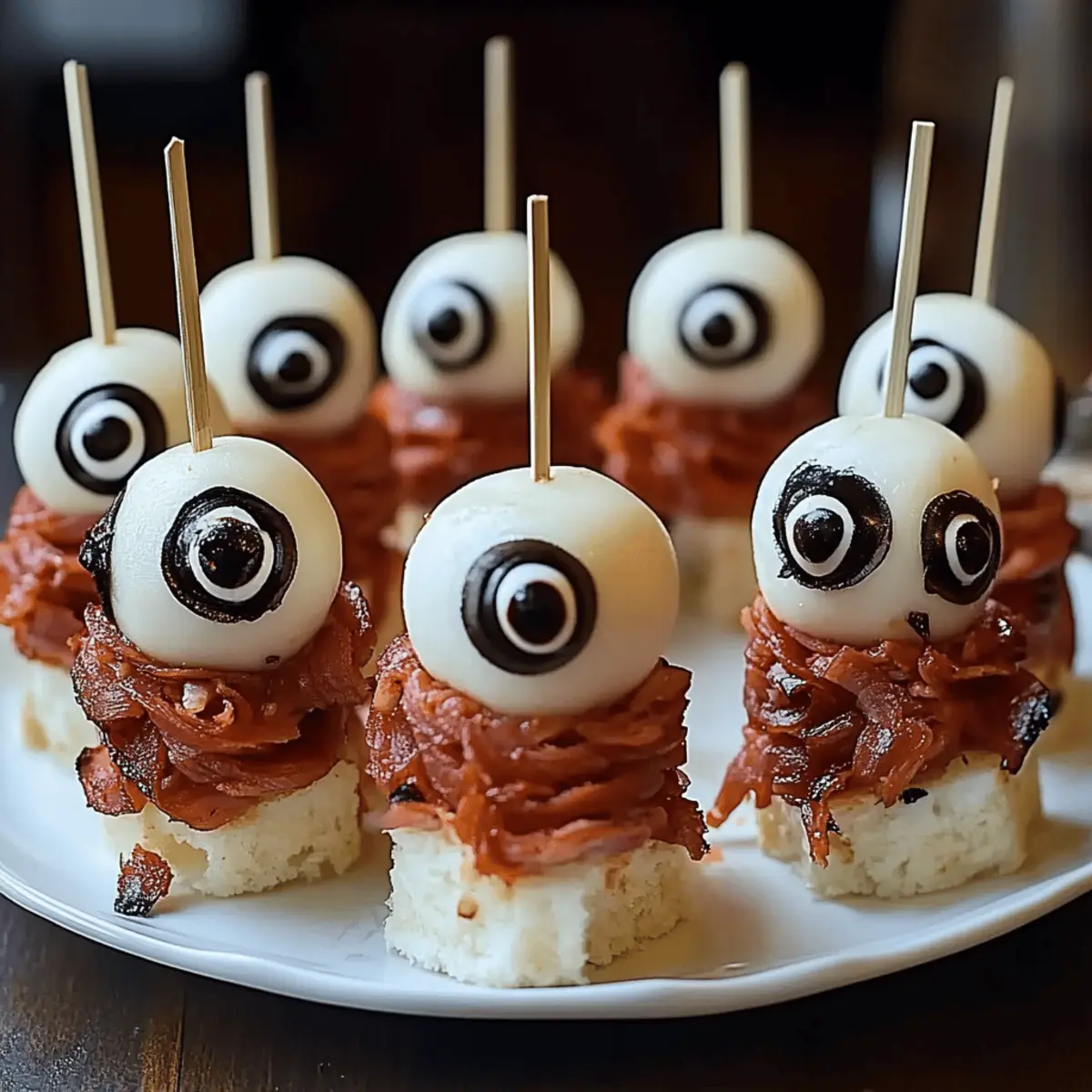 Salami Mozzarella Eyeballs