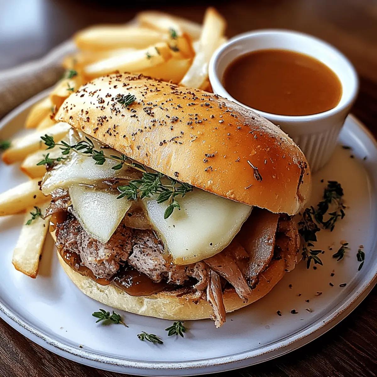 Savory Roasted French Dip Sandwich