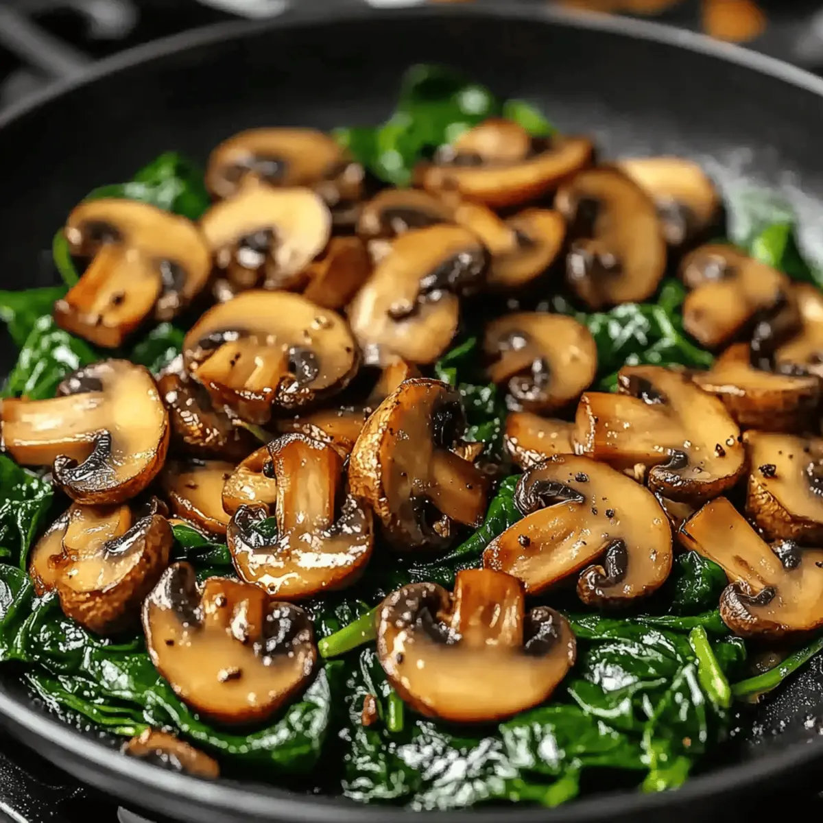 Sauteed Mushrooms with Spinach