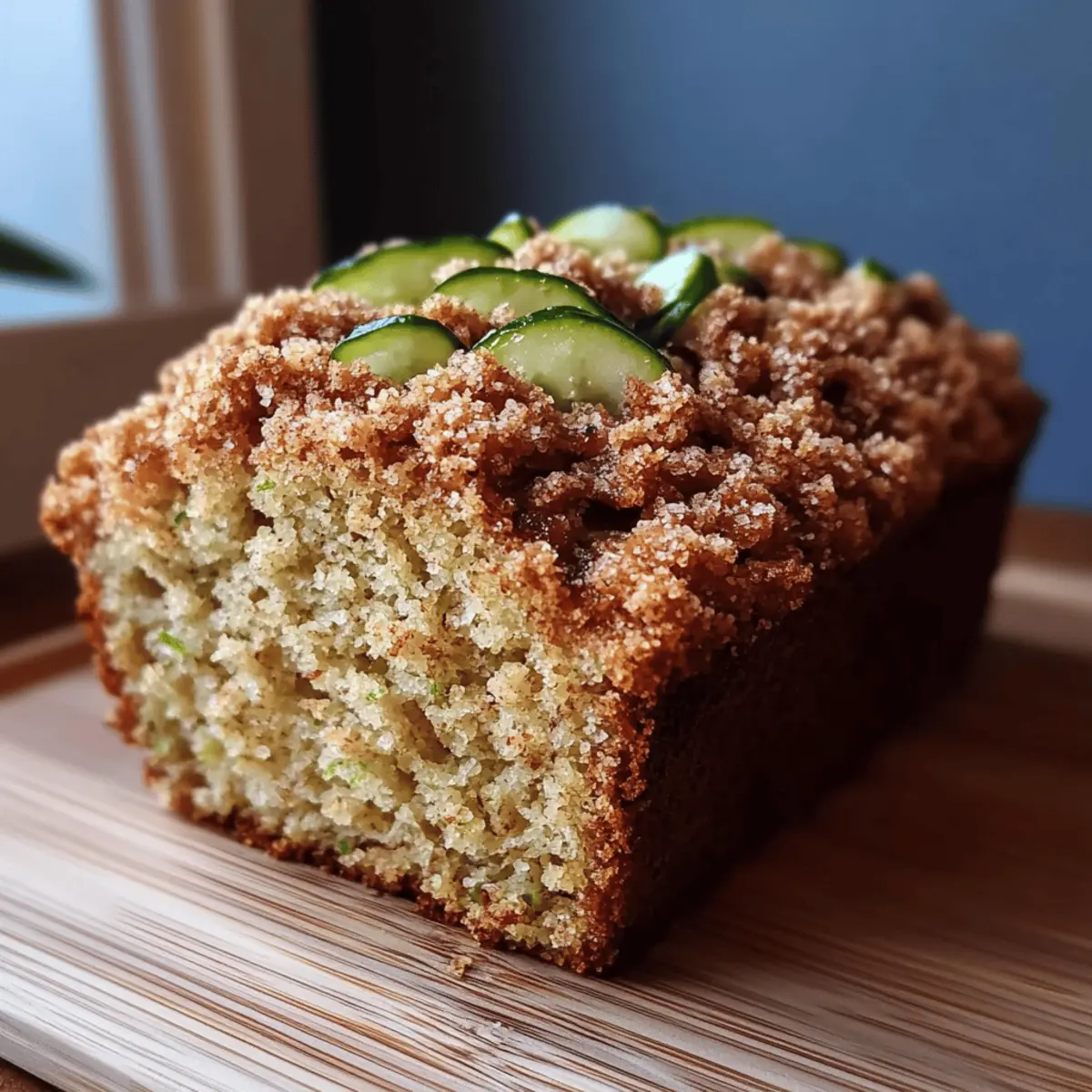 Cinnamon Streusel Topped Zucchini Bread