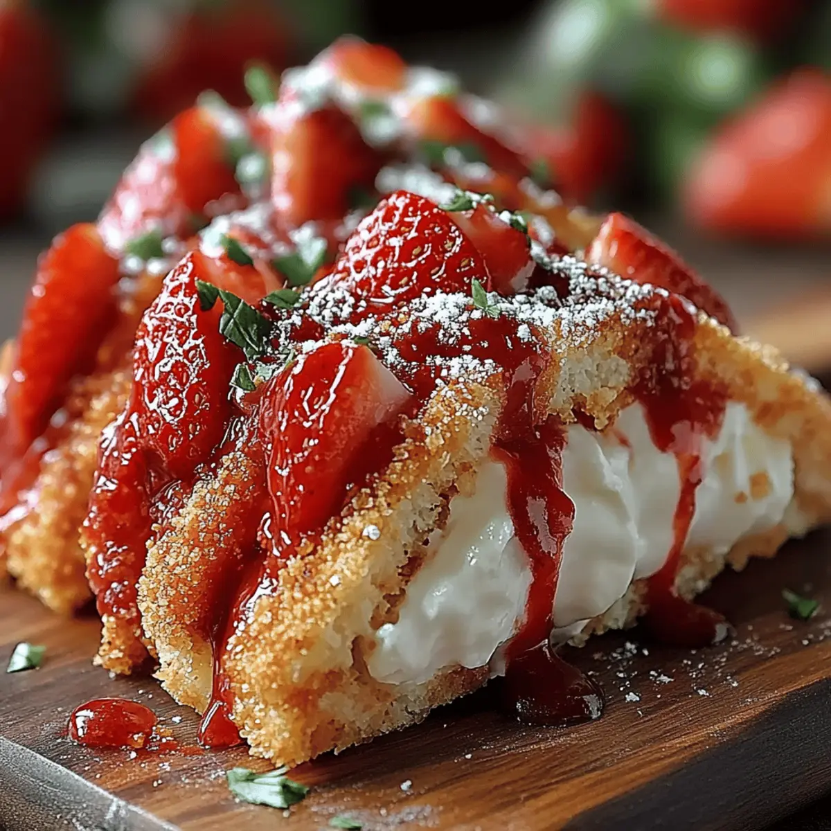 Strawberry Crunch Cheesecake Tacos